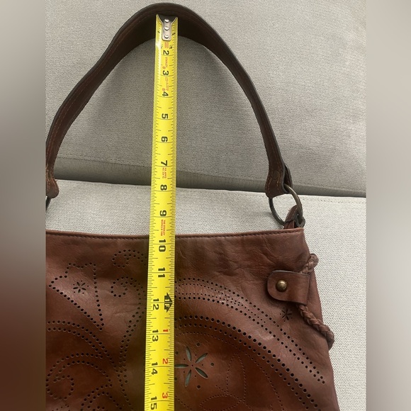 Stamp 10 Vegan Hobo Bag Brown & Teal - Picture 9 of 9